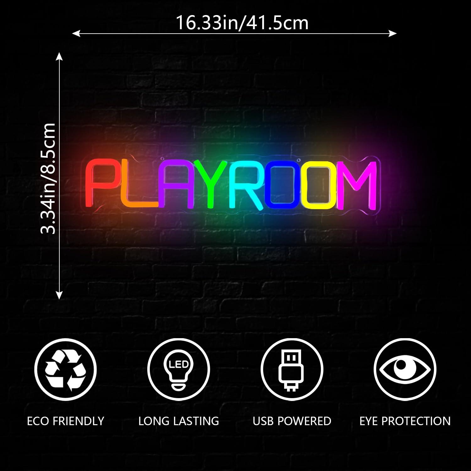 Playroom Neon Sign USB Dimmabl - Kids Play Zone Toys 评论和价格