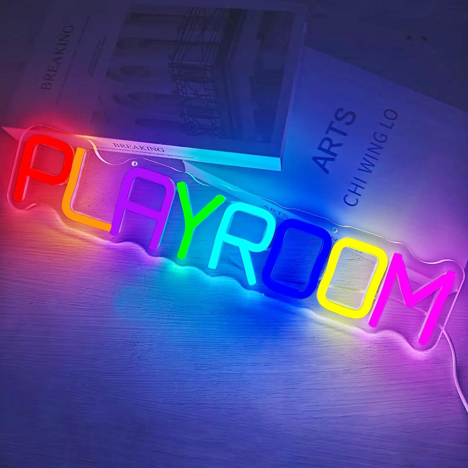 Playroom Neon Sign USB Dimmabl - Kids Play Zone Toys 评论和价格
