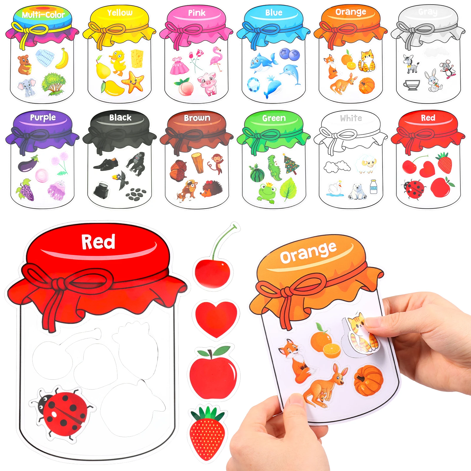 12/10Pcs Color Sorting Fridge  - Kids Toys 2 Year Old 评论和价格