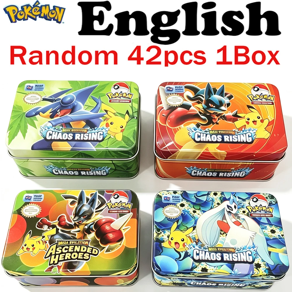 Pokémon Card Tin Box Set 42PCS - Kids Toys Set 评论和价格