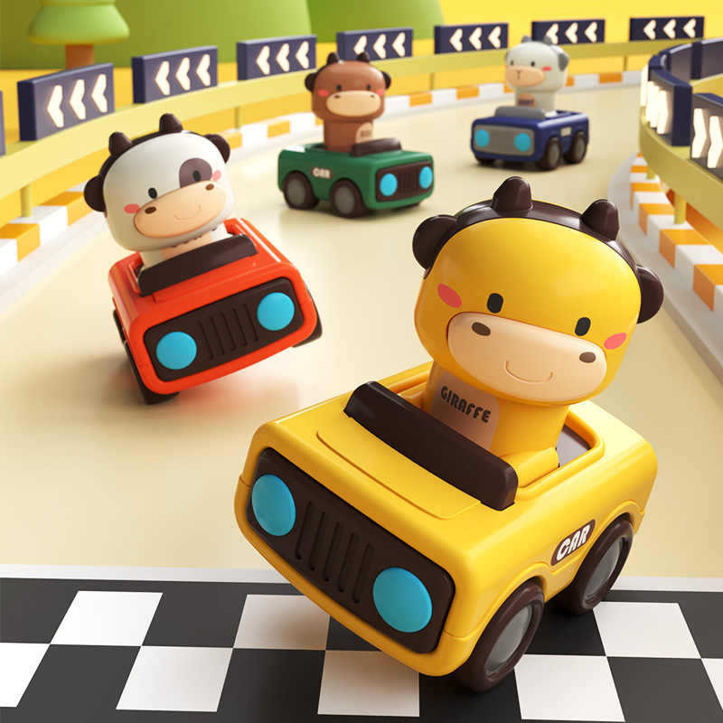 Animal Push and Go Car Toy, Du - Kids Toys 2 Year Old 评论和价格