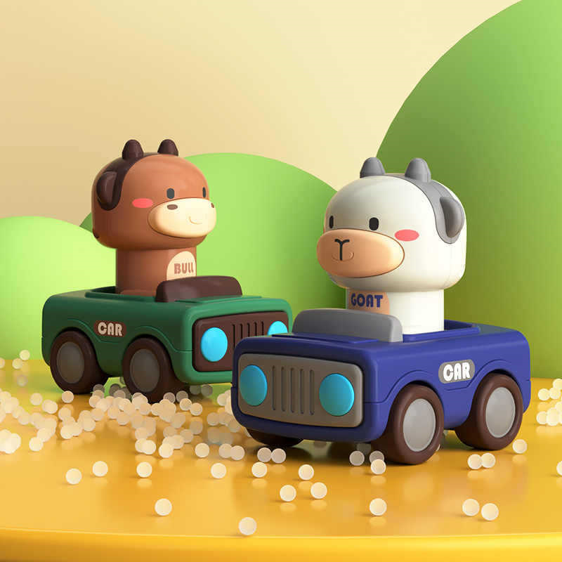 Animal Push and Go Car Toy, Du - Kids Toys 2 Year Old 评论和价格