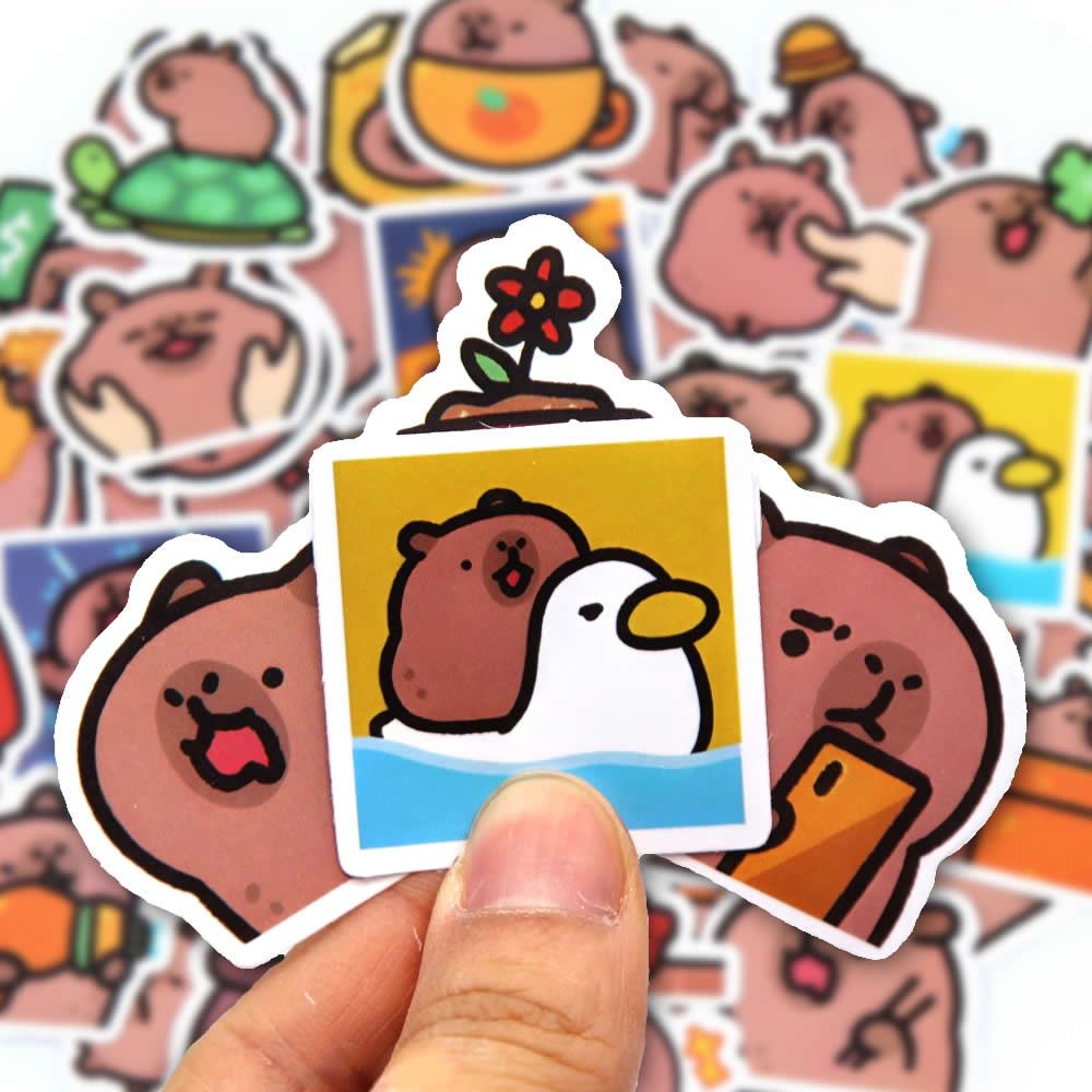 10/50/100pcs Capybaras Sticker - Kids Toys 10 Year Old 评论和价格