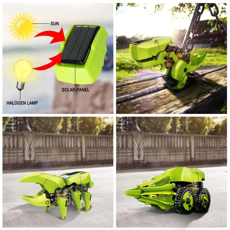 3-in-1 Solar Robot Kit, Dinosa - Kids Toys 10 Year Old 评论和价格