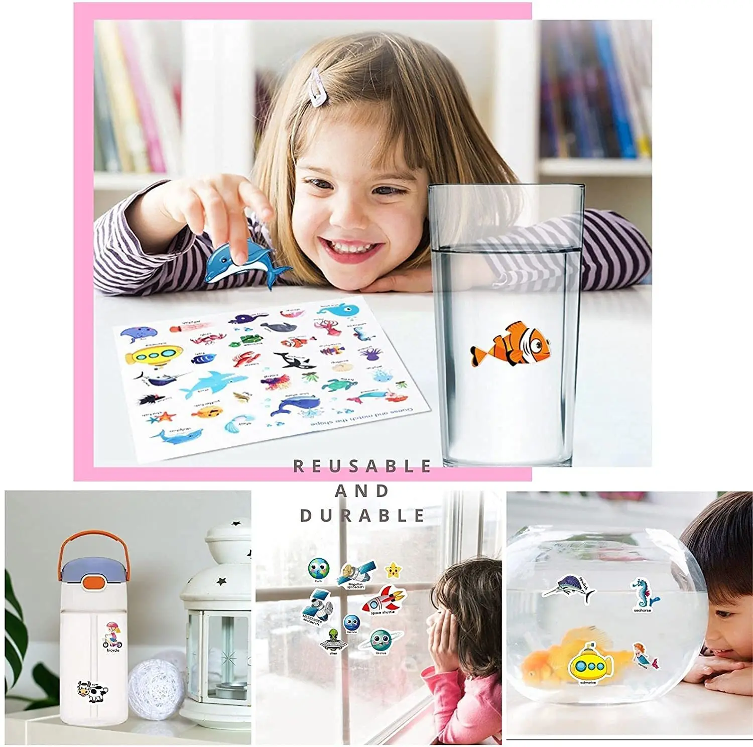Kids Reusable Sticker Book Mul - Kids Toys 10 Year Old 评论和价格